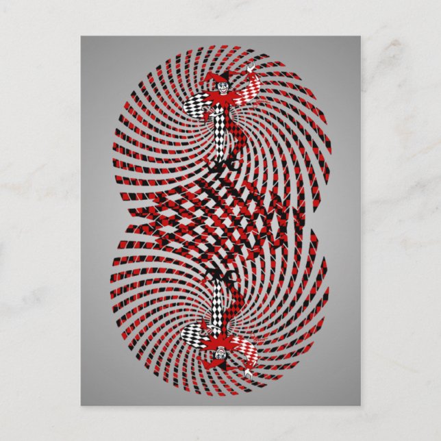 Harlequin Dizzy Postcard Postkarte (Vorderseite)