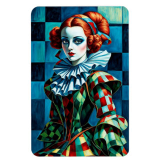Harlequin Elegance - Art Magnet