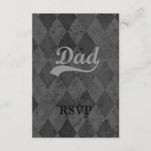 Harlequin Gray Shades Vater RSVP Karte