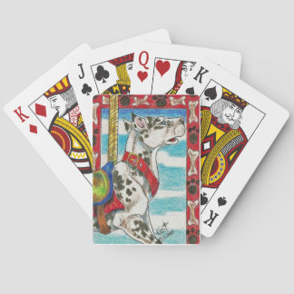 Harlequin Great Dane Dog Carousel Art Spielkarten