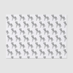 Harlequin Great Dane Niedlich Cartoon Dog Muster Seidenpapier