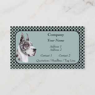 Harlequin Great Dane Show Couleurs Carte de visite