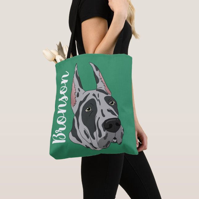 Harlequin Great Dane Tasche (Von Nahem)