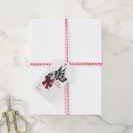 Harlequin Great Dane Weihnachten Geschenkanhänger