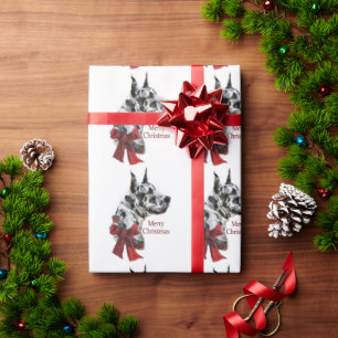 Harlequin Great Dane Weihnachten Geschenkpapier