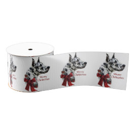 Harlequin Great Dane Weihnachten Ripsband