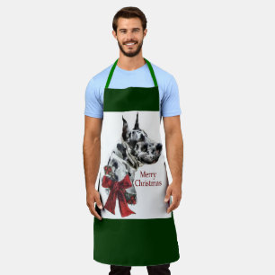 Harlequin Great Dane Weihnachtsgeschenk Schürze