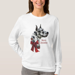 Harlequin Great Dane Weihnachtsgeschenk T-Shirt