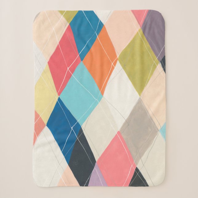 Harlequin Hopscotch - Muster der Raute Sherpadecke (Vorderseite)