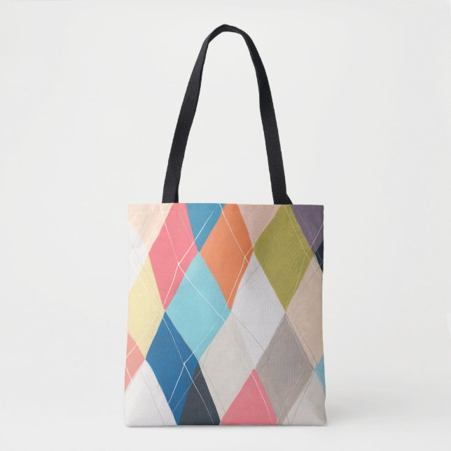 Harlequin Hopscotch - Muster der Raute Tasche (Vorderseite)