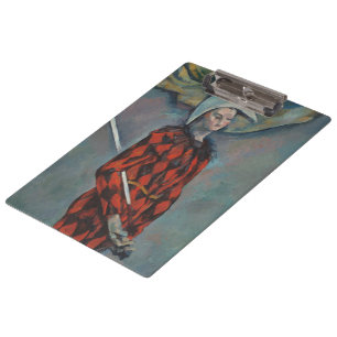 Harlequin (Joker) (von Paul Cézanne) Klemmbrett