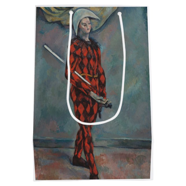 Harlequin (Joker) (von Paul Cézanne) Mittlere Geschenktüte (Rückseite)