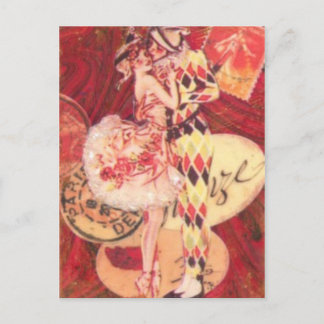 Harlequin Kiss Postkarte