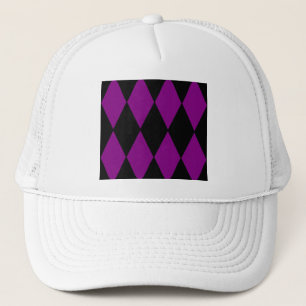 Harlequin lila truckerkappe