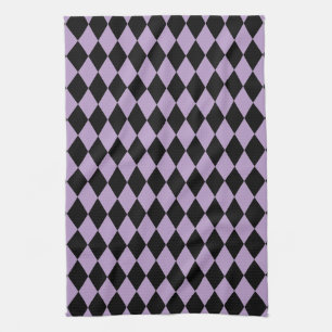 Harlequin Lilac und Black Geschirrtuch