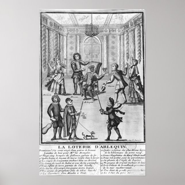 Harlequin-Lotterie Poster (Vorne)