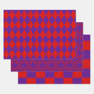 Harlequin marokkanisches Schachbrett DIY Colors Li Geschenkpapier Set
