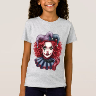 Harlequin mit schwarzer Feder T-Shirt