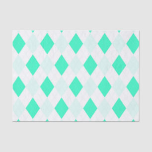 Harlequin-Muster Mintgrün Weiß Cool Trendig Seidenpapier