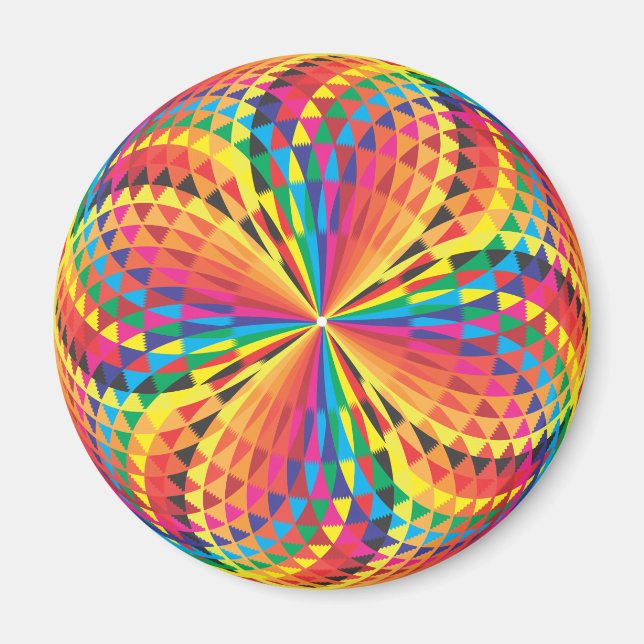 Harlequin, optische Täuschung Magnet (Vorne)