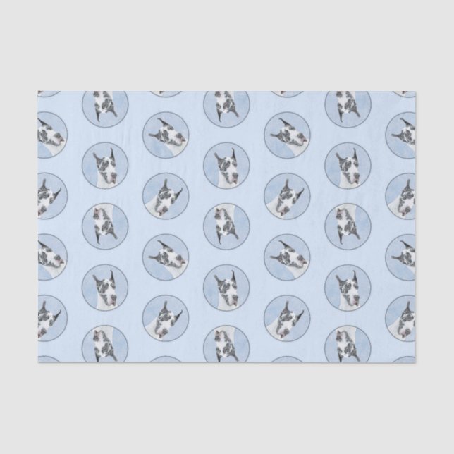 Harlequin Original Dog Art Seidenpapier (Vorderseite)