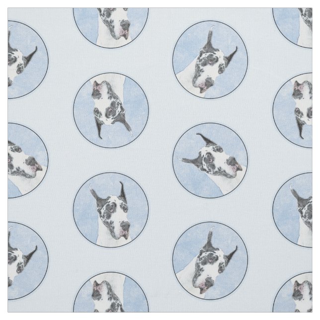 Harlequin Original Dog Art Stoff (Muster)