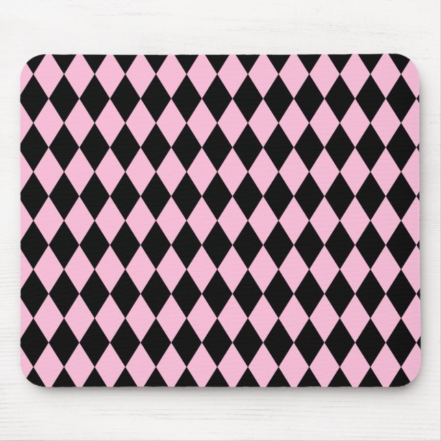 Harlequin Pink und Black Mousepad (Vorne)
