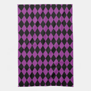 Harlequin Plum und Black Küchentuch