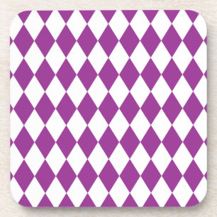 Harlequin Plum und White Getränkeuntersetzer