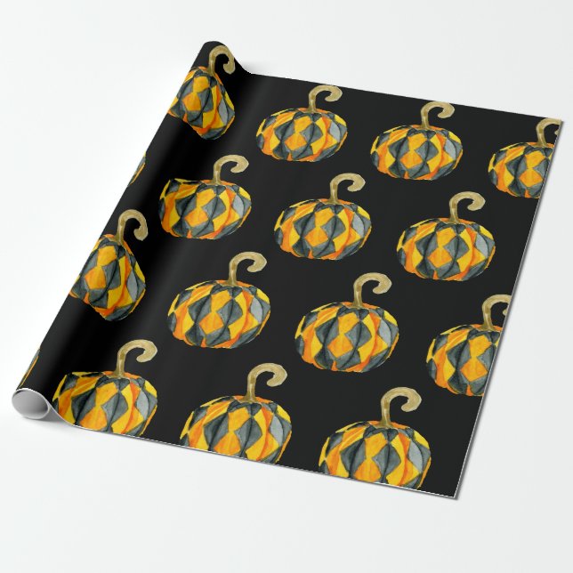Harlequin Pumpkin Pattern Geschenkpapier (Ungerollt)