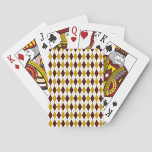 Harlequin Raute Diamond in Garnet und Gold Spielkarten