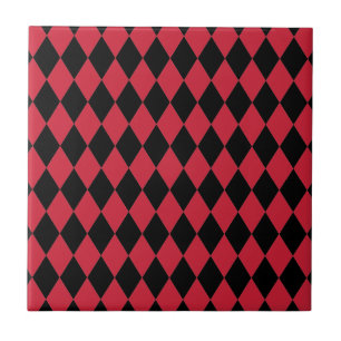 Harlequin Red und Black Fliese