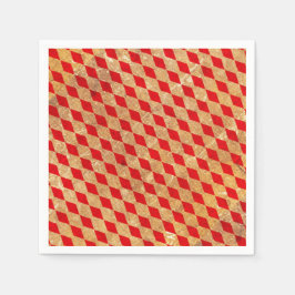 Harlequin Red Vintag Serviette