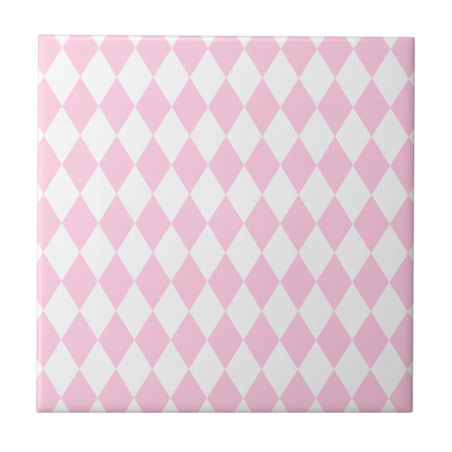 Harlequin Rosa und Weiß Fliese (Vorderseite)