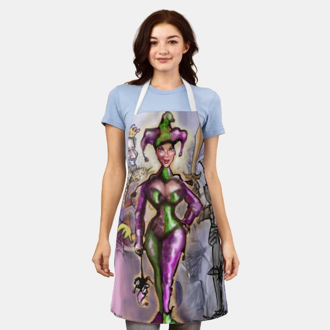 Harlequin Schürze (Getragen)