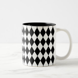 Harlequin Schwarz-Weiß Zweifarbige Tasse