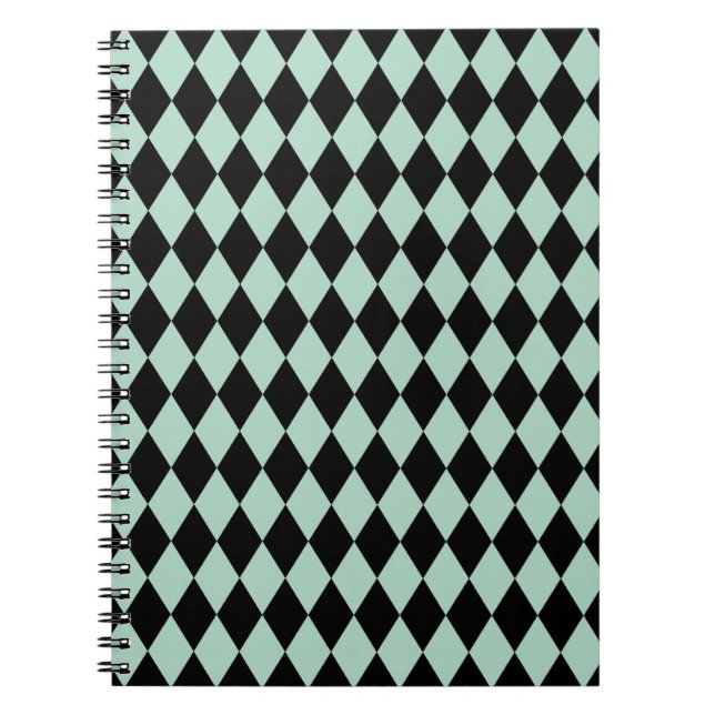 Harlequin Seafoam und Black Notizblock (Vorderseite)
