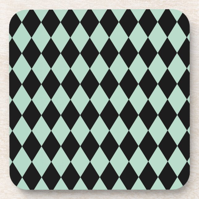Harlequin Seafoam und Black Untersetzer (Vorderseite)