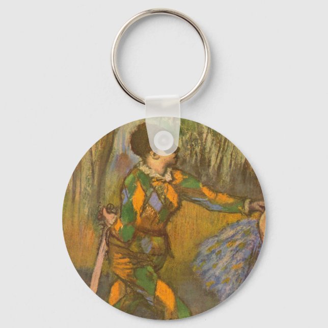 Harlequin und Columbine von Edgar Degas Vintag Art Schlüsselanhänger (Vorderseite)