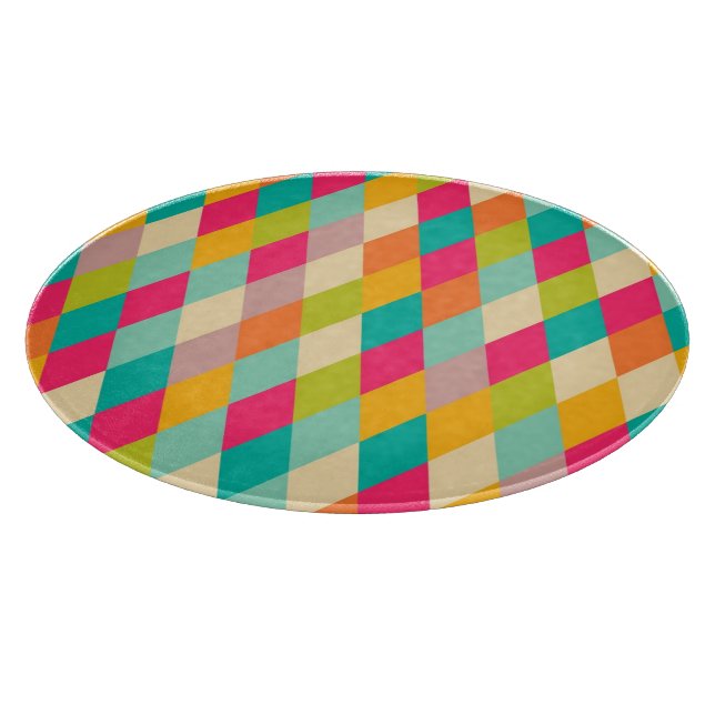 Harlequin-Vintages Muster Schneidebrett (Ecke)