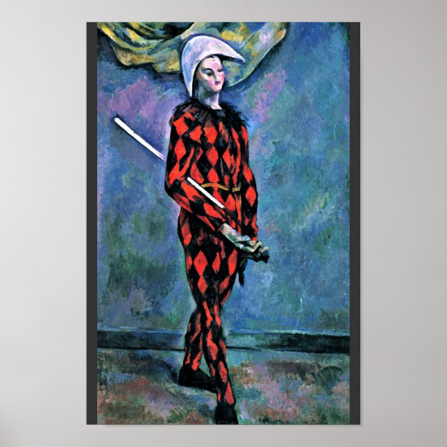 Harlequin von Paul Cézanne (beste Qualität) Poster (Vorne)