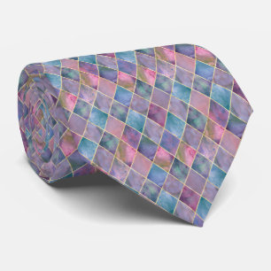 Harlequin-Wasserfarbe-Diamant geometrisches Muster Krawatte
