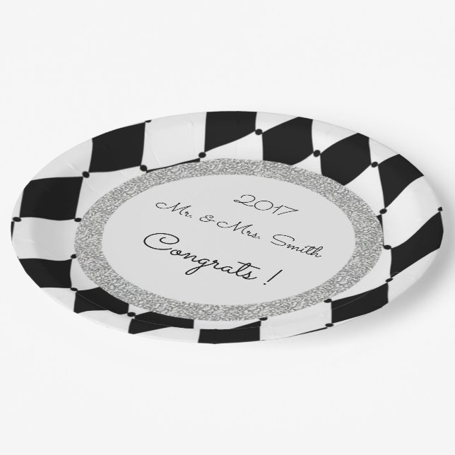 Harlequin_Wedding-Engagement_Template-Celebration Pappteller (Schrägansicht)