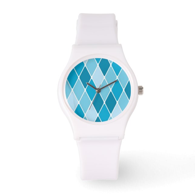Harlequin-Wintermuster Armbanduhr (Vorderseite)