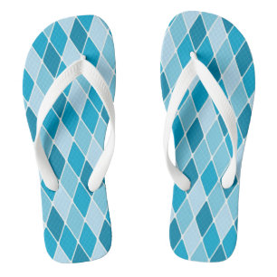 Harlequin-Wintermuster Flip Flops