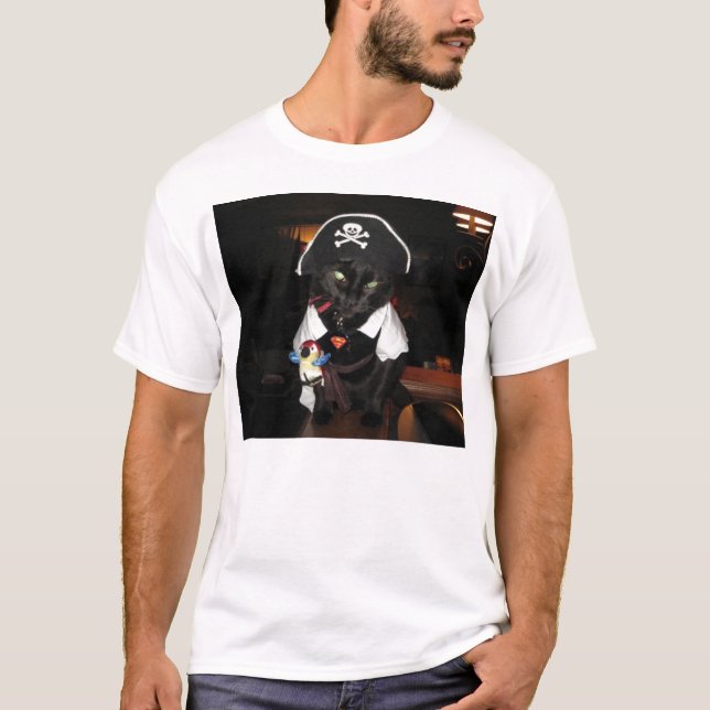 Harley die Piratenkatze T-Shirt (Vorderseite)