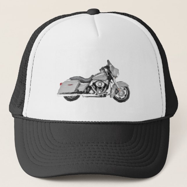 Harley FLHX Straßen-Gleiten-handgemalte Truckerkappe (Vorderseite)