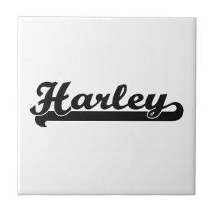 Harley klassischer Retro Namensentwurf Fliese