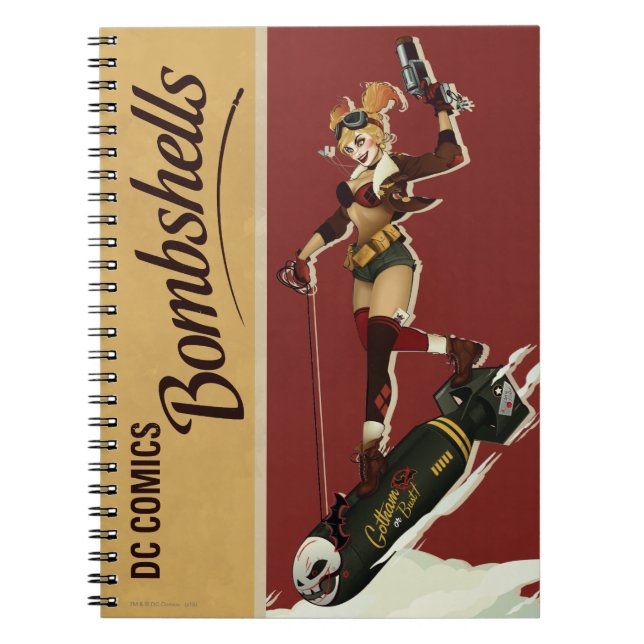 Harley Quinn Bombshells Pinup Notizblock (Vorderseite)