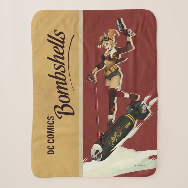 Harley Quinn Bombshells Pinup Sherpadecke (Vorderseite)